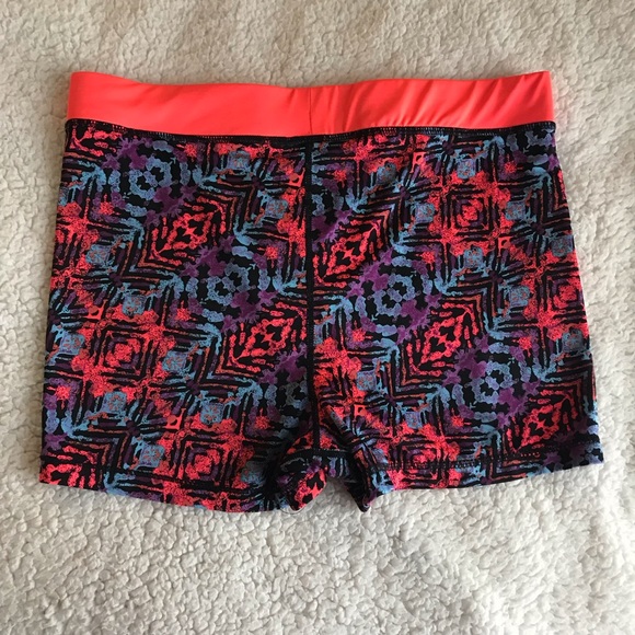 Bright & Fun Colorful Patterned Yoga Shorts - Picture 4 of 5